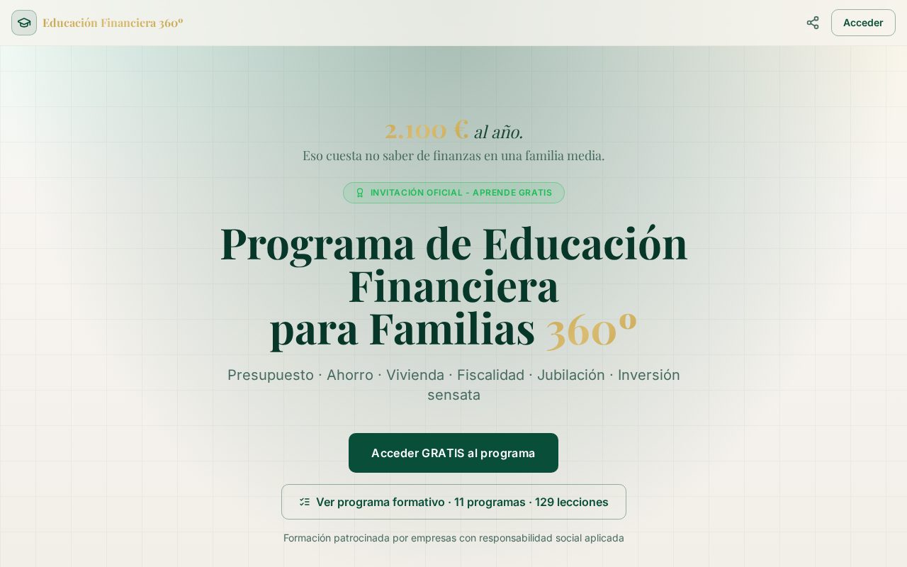 Programa de Educación Financiera para Familias 360
