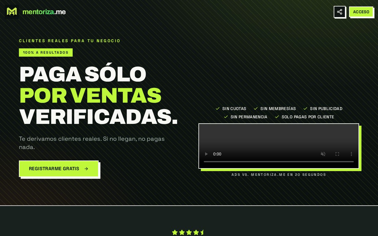 Captura de Mentoriza.me